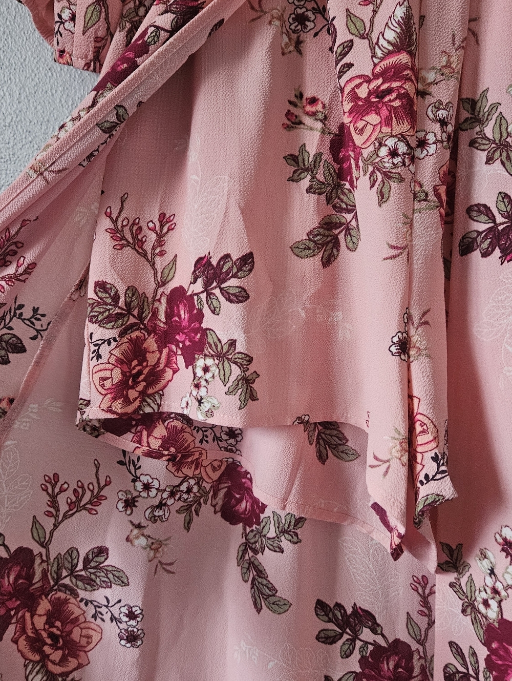 Rue21 Pink Floral Wrap Jumpsuit - Picture 5 of 13